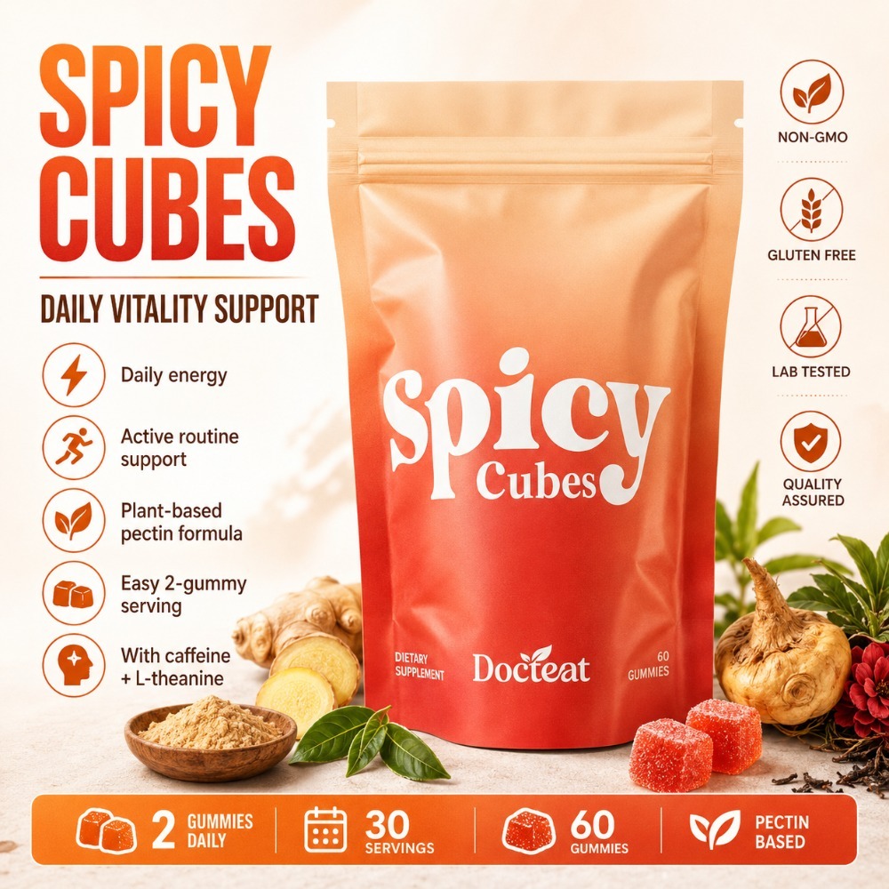 Green Herbal Wellness - Docteat Spicy Cubes Gummies 60 sztuk,
